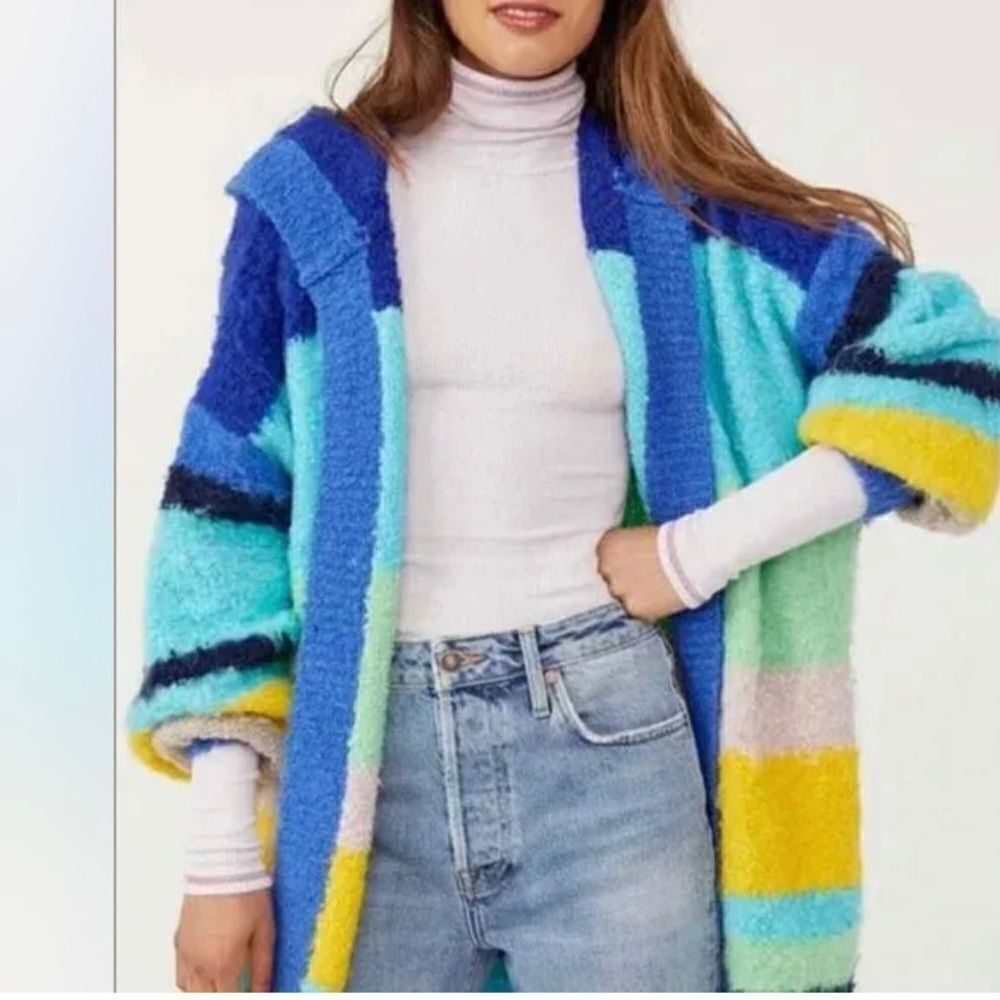 Free People Team Dream in Sunny Skies Cardigan size XS NWT